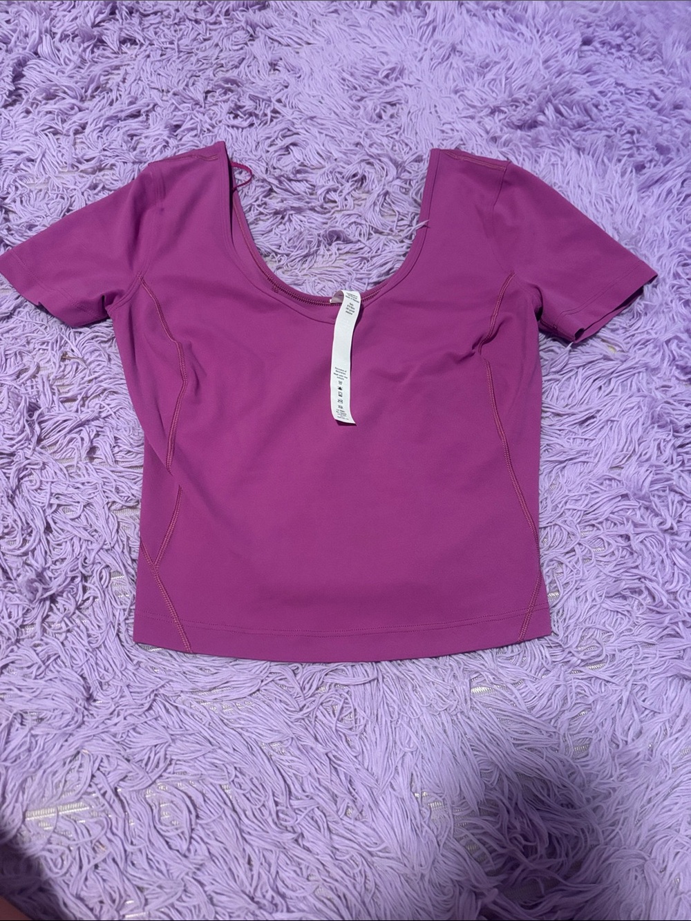lululemon athletica Scoop Neck Short Sleeve Top - Magenta